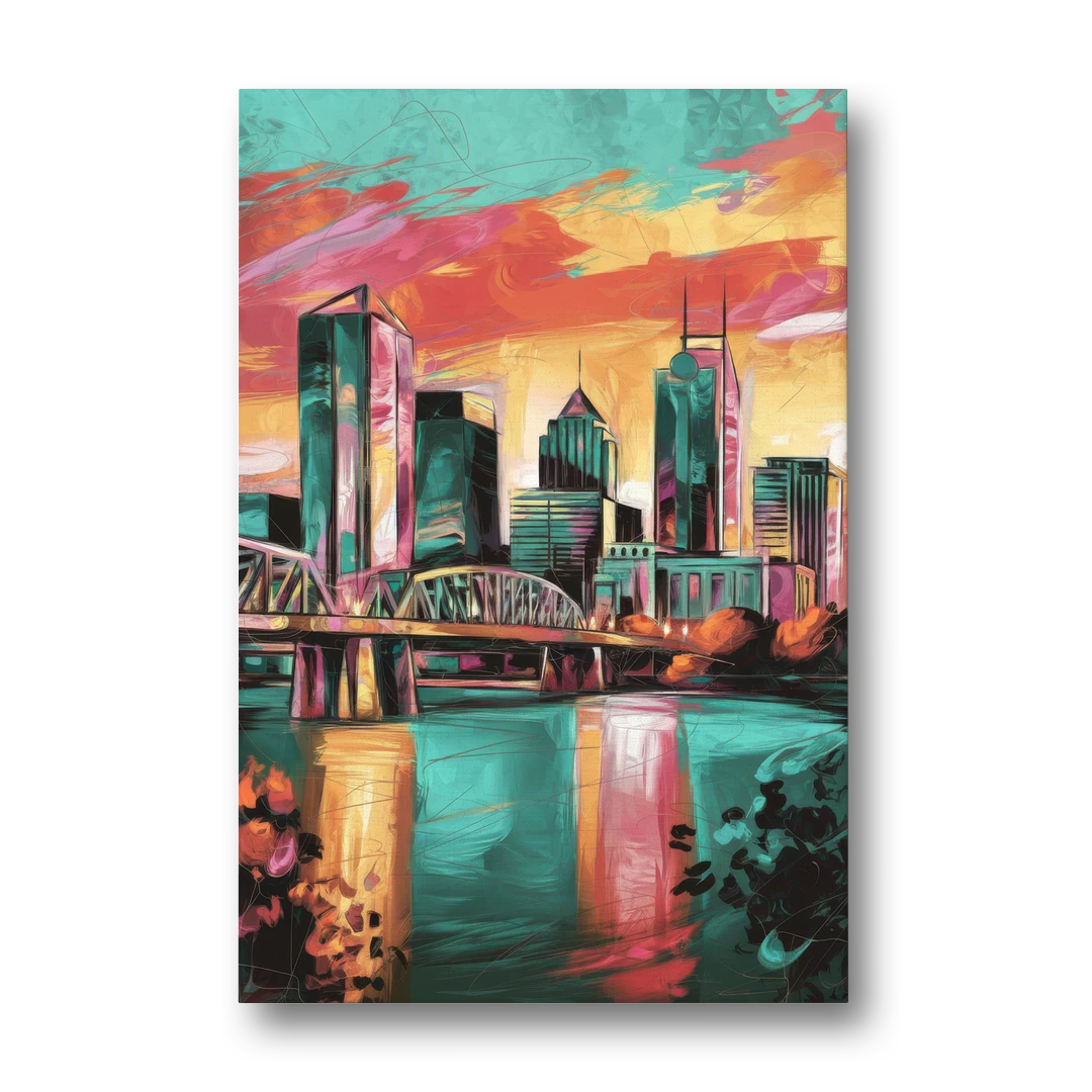 Tulsa Downtown Vibes - Canvas Wall Art - Front