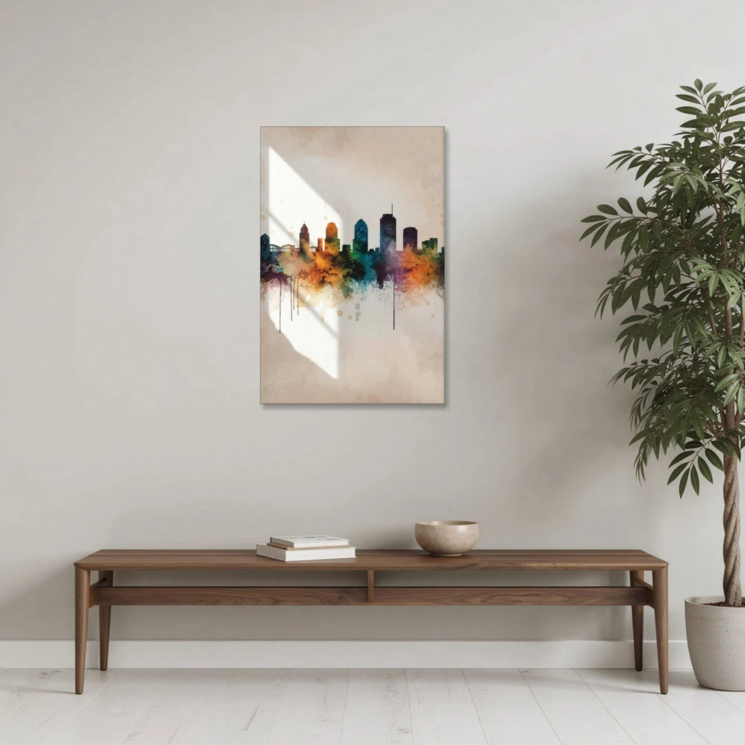 Tulsa Historic Landmarks - Canvas Wall Art - Coffee Table - 24x36