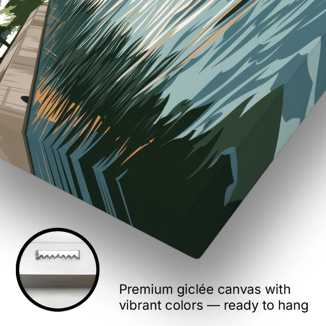 Tulsa Riverfront Views - Canvas Wall Art - Gallery Wrap Corner