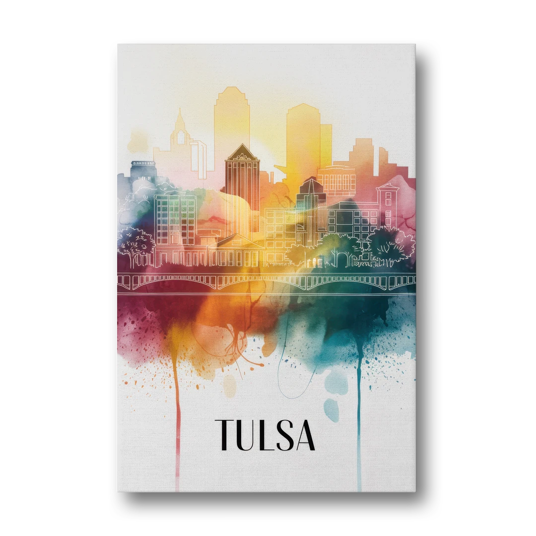 Tulsa Urban Charm - Canvas Wall Art - Front