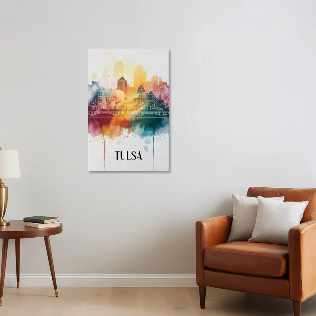 Tulsa Urban Charm - Canvas Wall Art - Sofa - 24x36