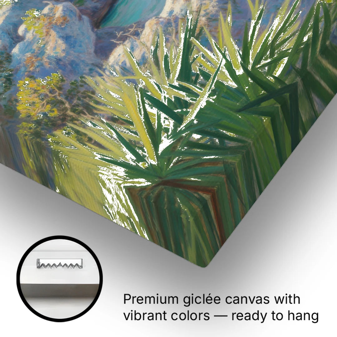 Tulum Cliff Ruins - Canvas Wall Art - Gallery Wrap Corner