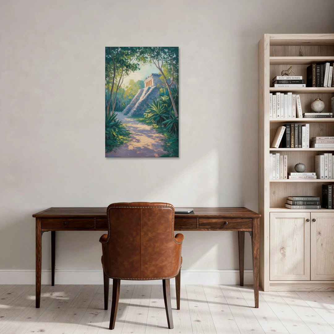 Tulum Jungle Path - Canvas Wall Art - Office - 24x36