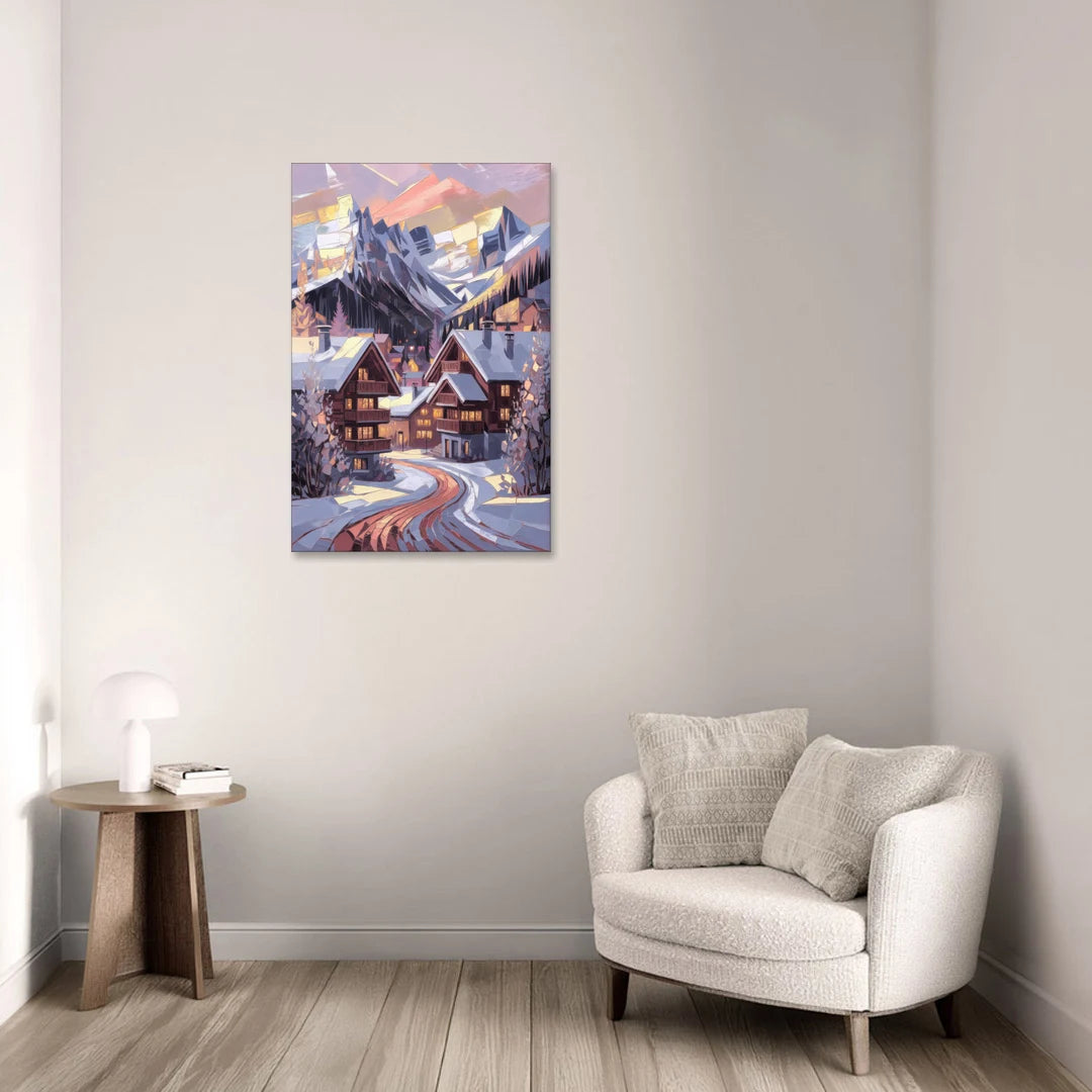 Vail Alpine Village - Canvas Wall Art - Sofa - 24x36