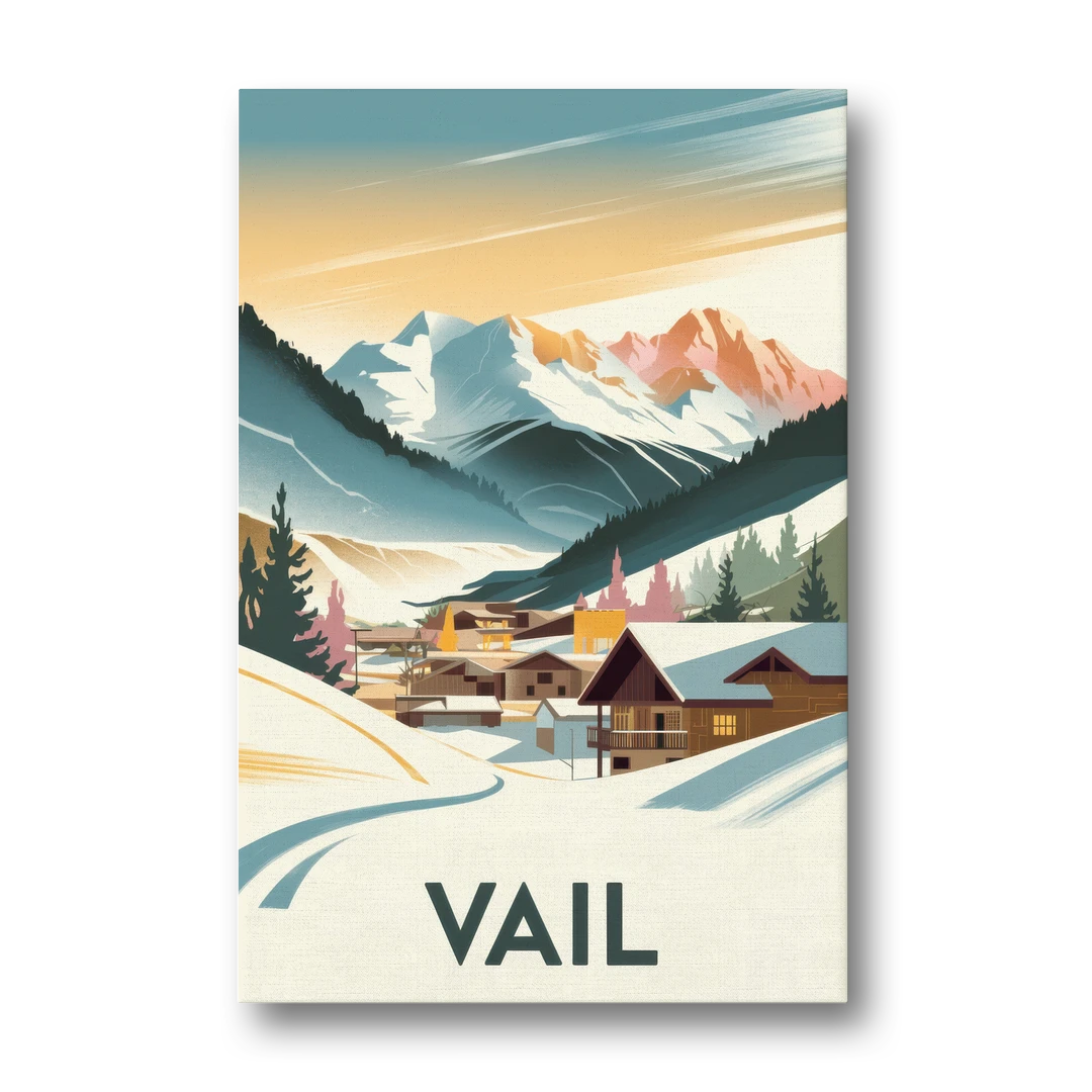 Vail Colorado Charm - Canvas Wall Art - Front
