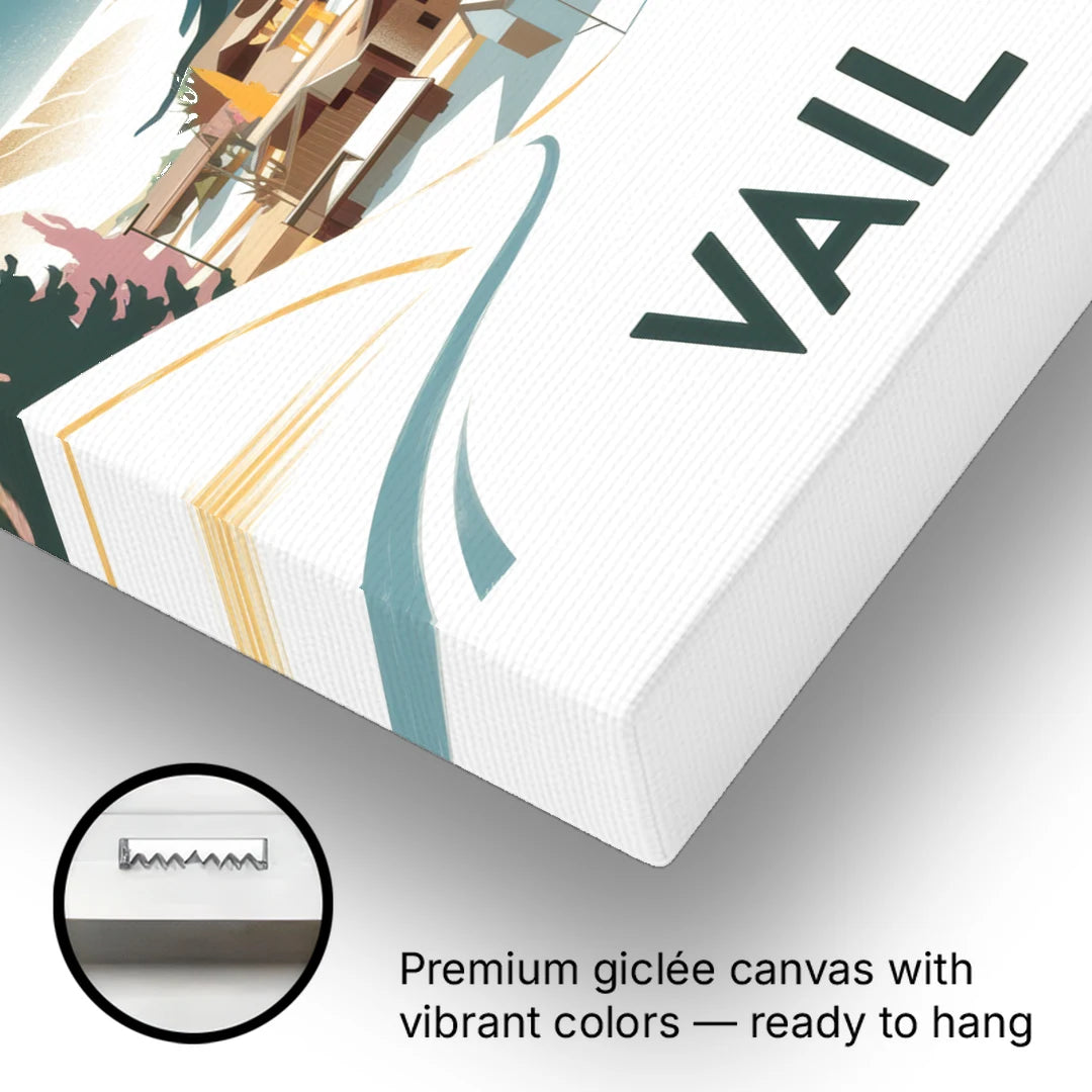 Vail Colorado Charm - Canvas Wall Art - Gallery Wrap Corner