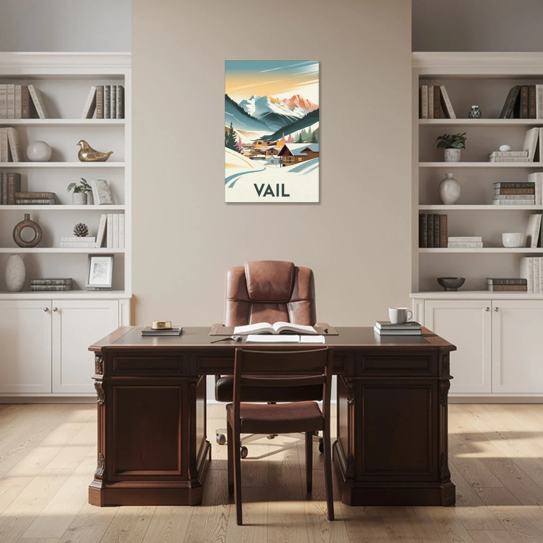 Vail Colorado Charm - Canvas Wall Art - Office - 24x36