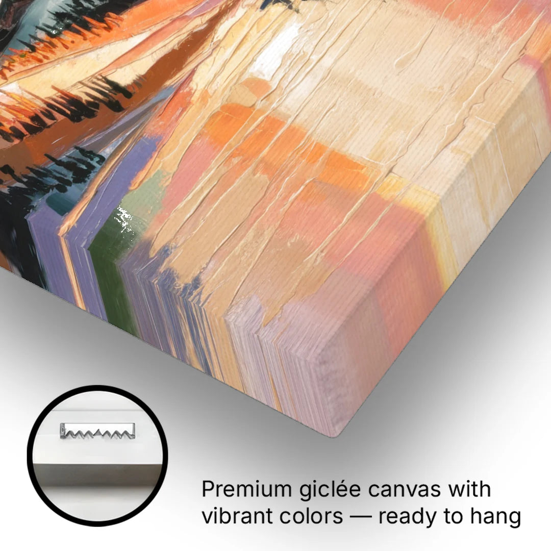 Vail Mountain Sunrise - Canvas Wall Art - Gallery Wrap Corner