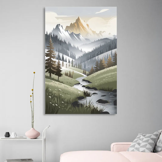 Vail Scenic Landscape Living Room - Canvas Wall Art