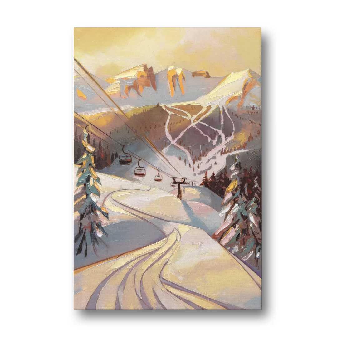 Vail Ski Slopes - Canvas Wall Art - Front