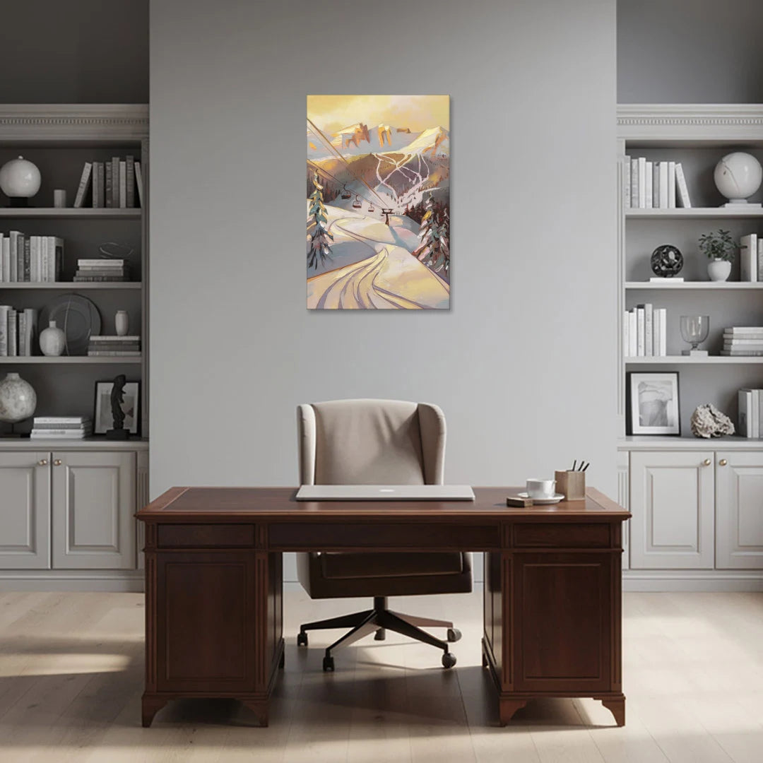 Vail Ski Slopes - Canvas Wall Art - Office - 24x36