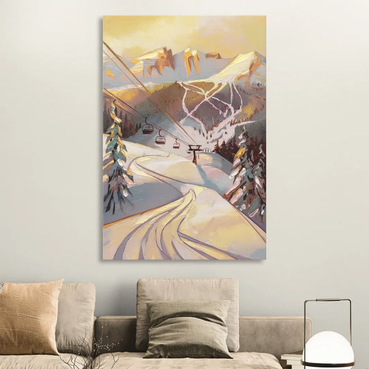 Vail Ski Slopes Living Room - Canvas Wall Art