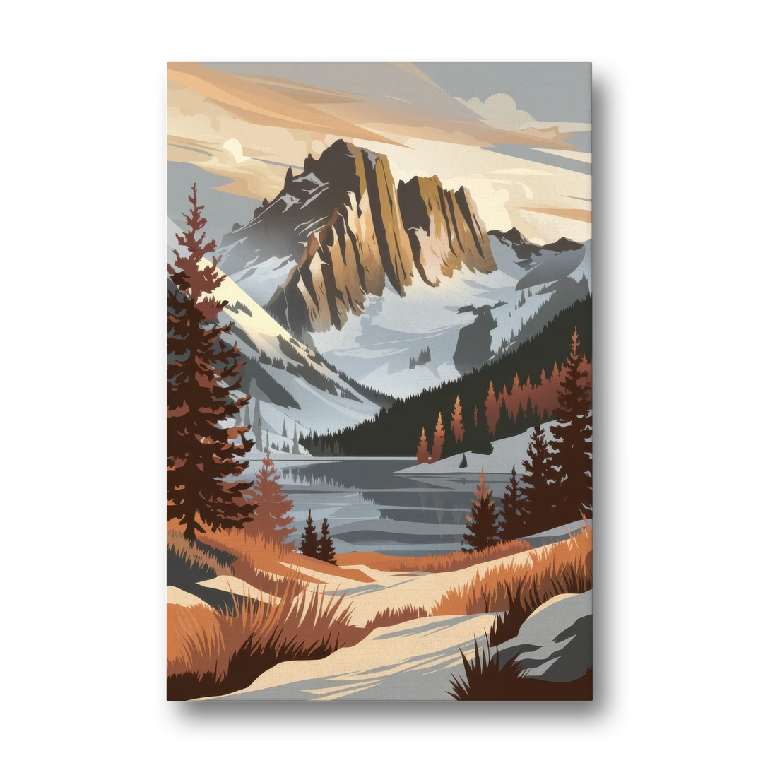 Vail Snowy Peaks - Canvas Wall Art - Front