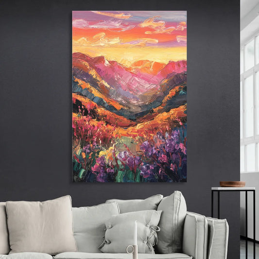 Vail Sunset Glow Living Room - Canvas Wall Art