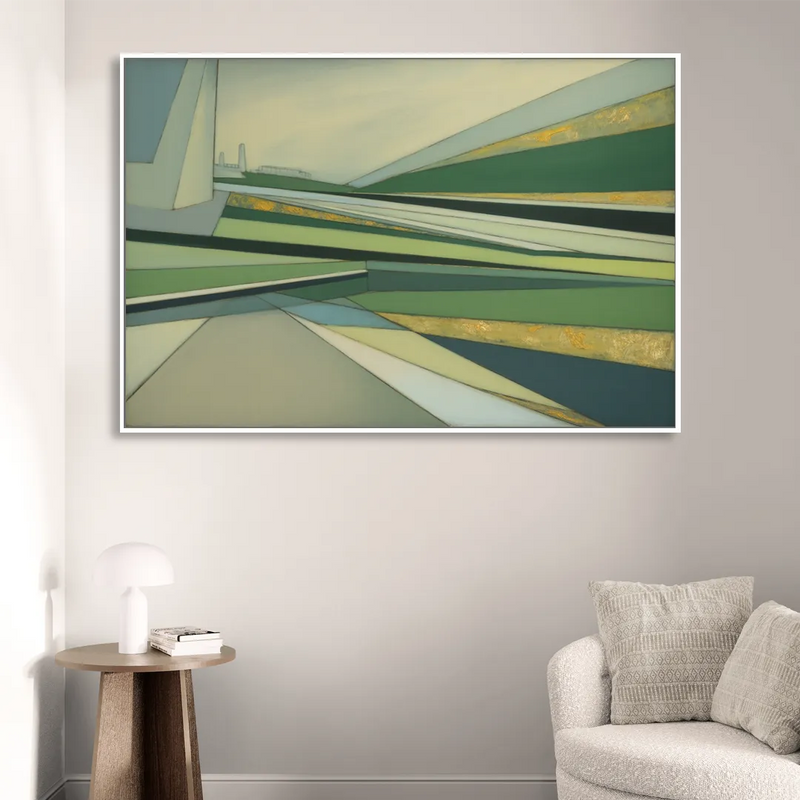 Vake Park Serenity Living Room - White Canvas Wall Art