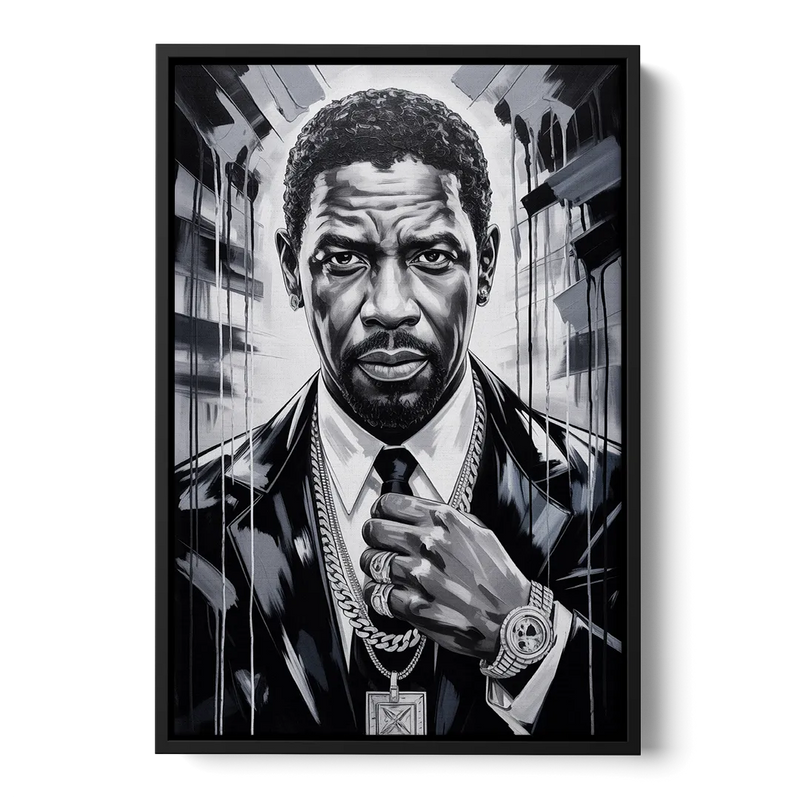 Valor 2.0 Front - Black Canvas Wall Art