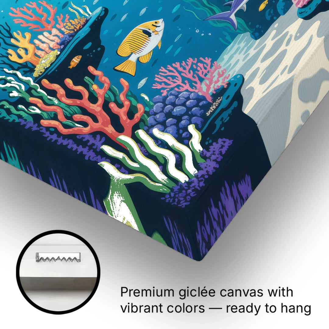 Vancouver Aquarium Life - Canvas Wall Art - Gallery Wrap Corner