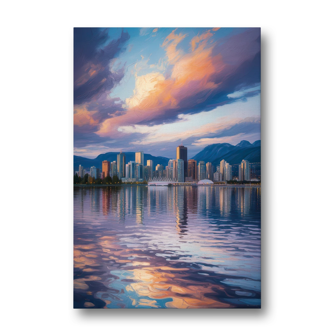 Vancouver Cityscape - Canvas Wall Art - Front