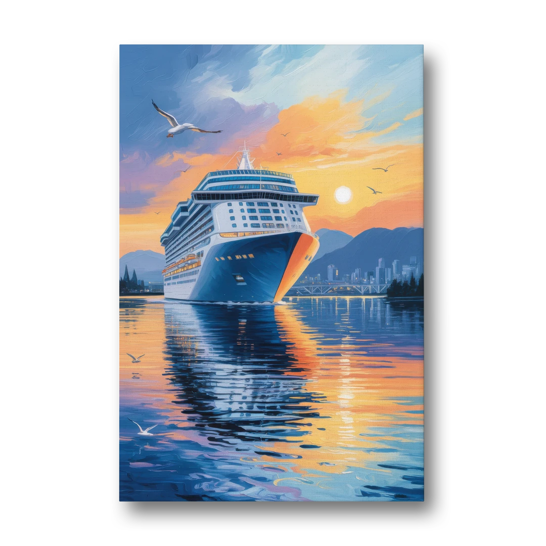 Vancouver Cruise Ship Terminal - Canvas Wall Art - Front
