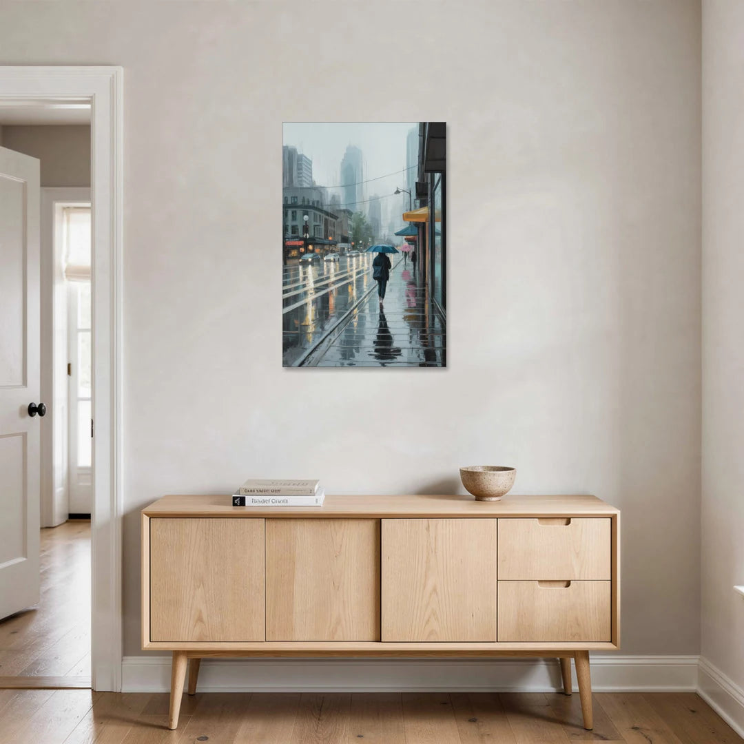 Vancouver Rainy Day - Canvas Wall Art - Coffee Table - 24x36