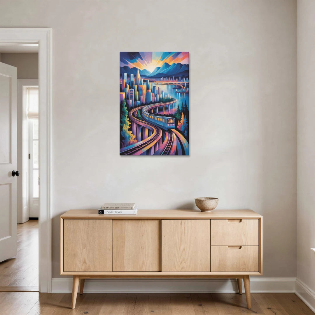 Vancouver SkyTrain - Canvas Wall Art - Coffee Table - 24x36