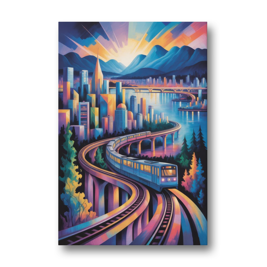 Vancouver SkyTrain - Canvas Wall Art - Front