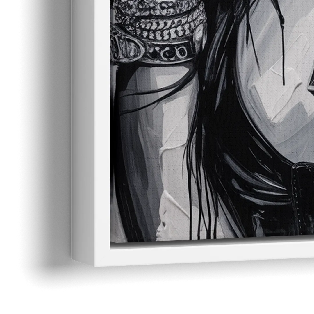 Velvet Line - Close-Up White Frame Canvas