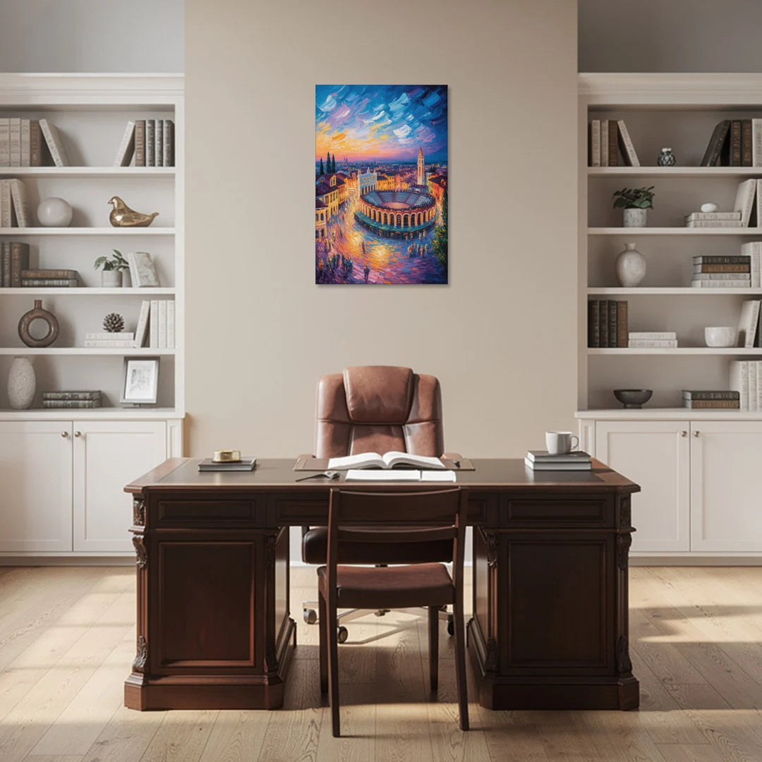 Verona's Roman Theatre - Canvas Wall Art - Office - 24x36