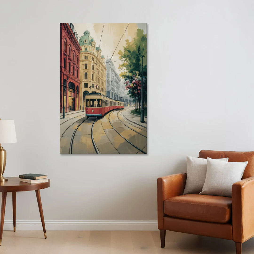 Vienna's Ringstrasse - Canvas Wall Art - Sofa - 32x48