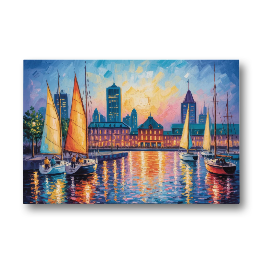 Vieux Port de Montral - Canvas Wall Art - Front