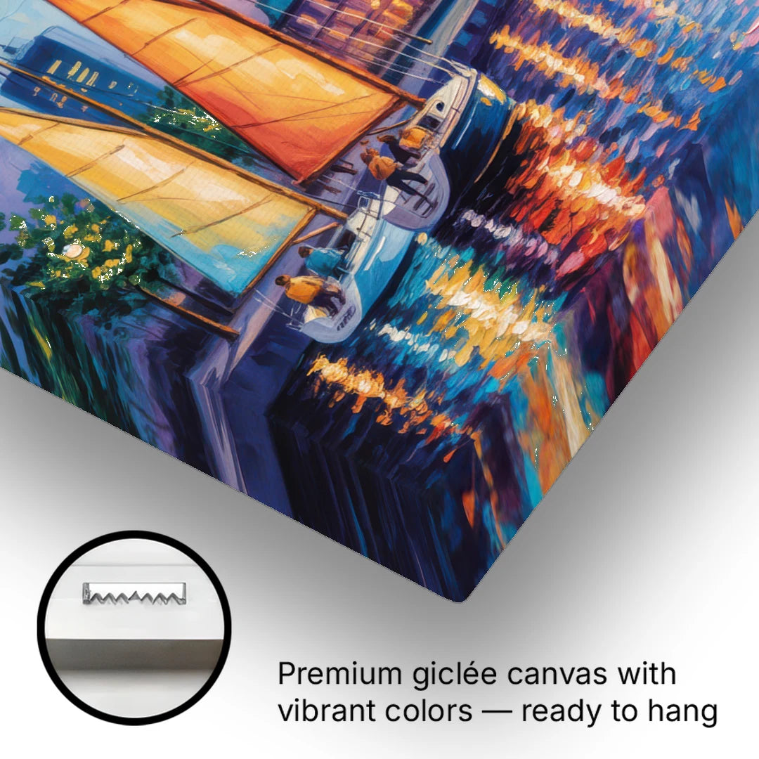 Vieux Port de Montral - Canvas Wall Art - Gallery Wrap Corner