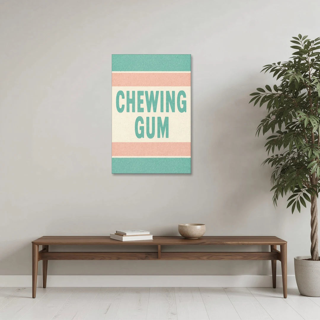 Vintage Chewing Gum - Canvas Wall Art - Coffee Table - 24x36