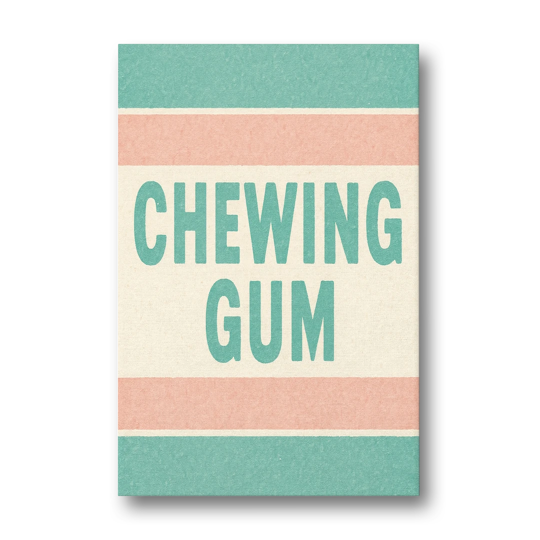 Vintage Chewing Gum - Canvas Wall Art - Front
