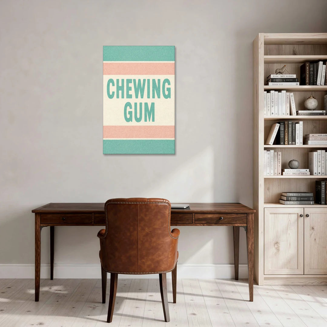 Vintage Chewing Gum - Canvas Wall Art - Office - 24x36