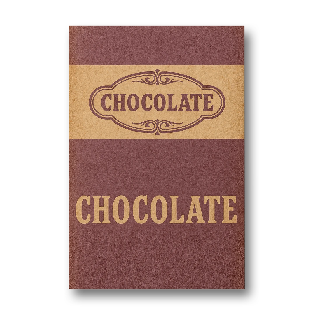 Vintage Chocolate Bar - Canvas Wall Art - Front