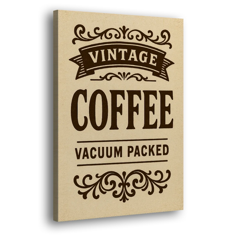 Vintage Coffee Vacuum Packed - Canvas Wall Art