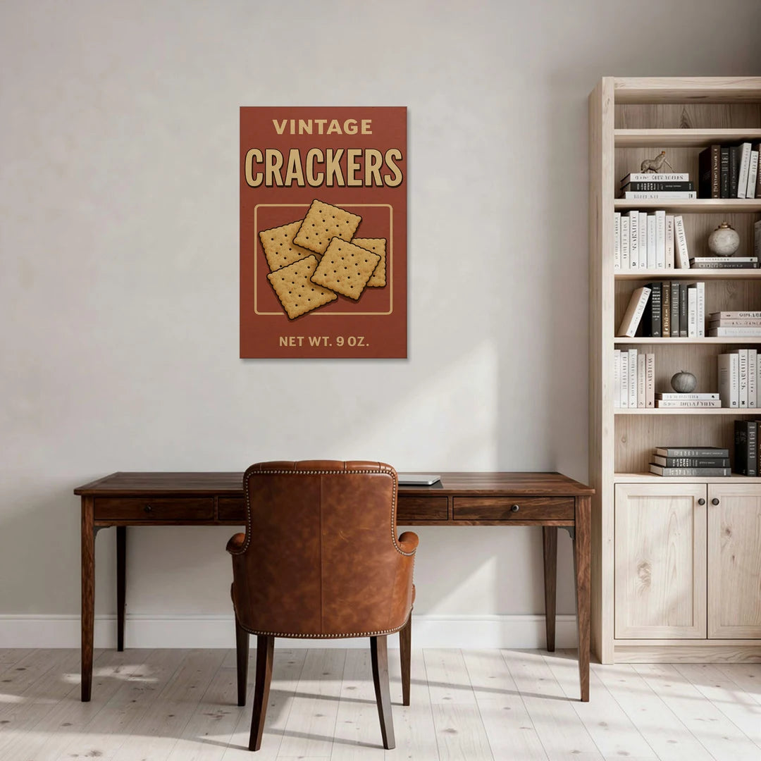 Vintage Crackers - Canvas Wall Art - Office - 24x36