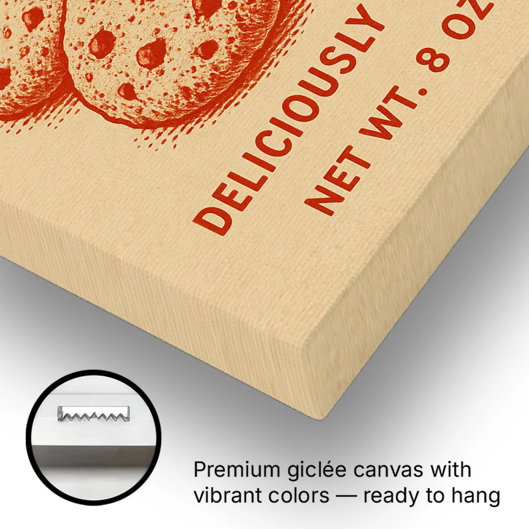 Vintage Deliciously Crisp Cookie - Canvas Wall Art - Gallery Wrap Corner