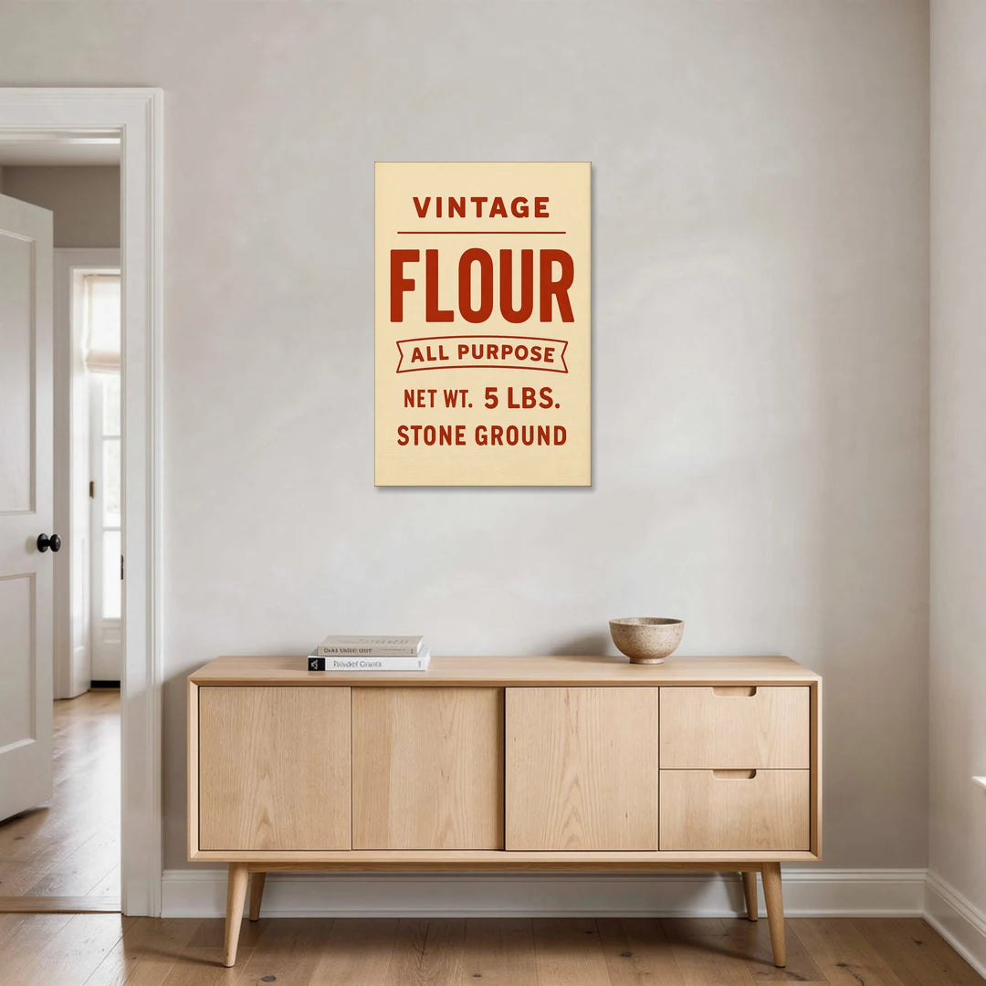 Vintage Flour - Canvas Wall Art - Coffee Table - 24x36