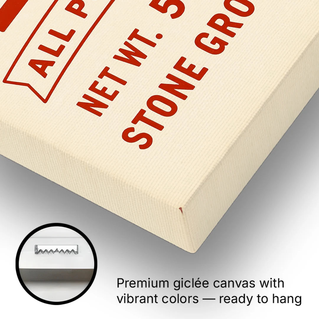 Vintage Flour - Canvas Wall Art - Gallery Wrap Corner