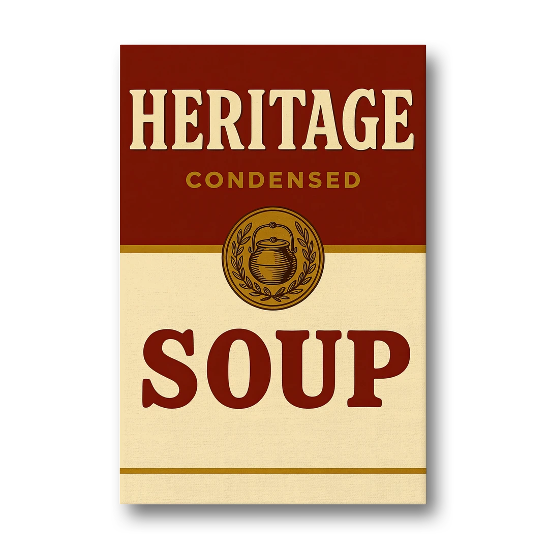 Vintage Heritage Soup - Canvas Wall Art - Front