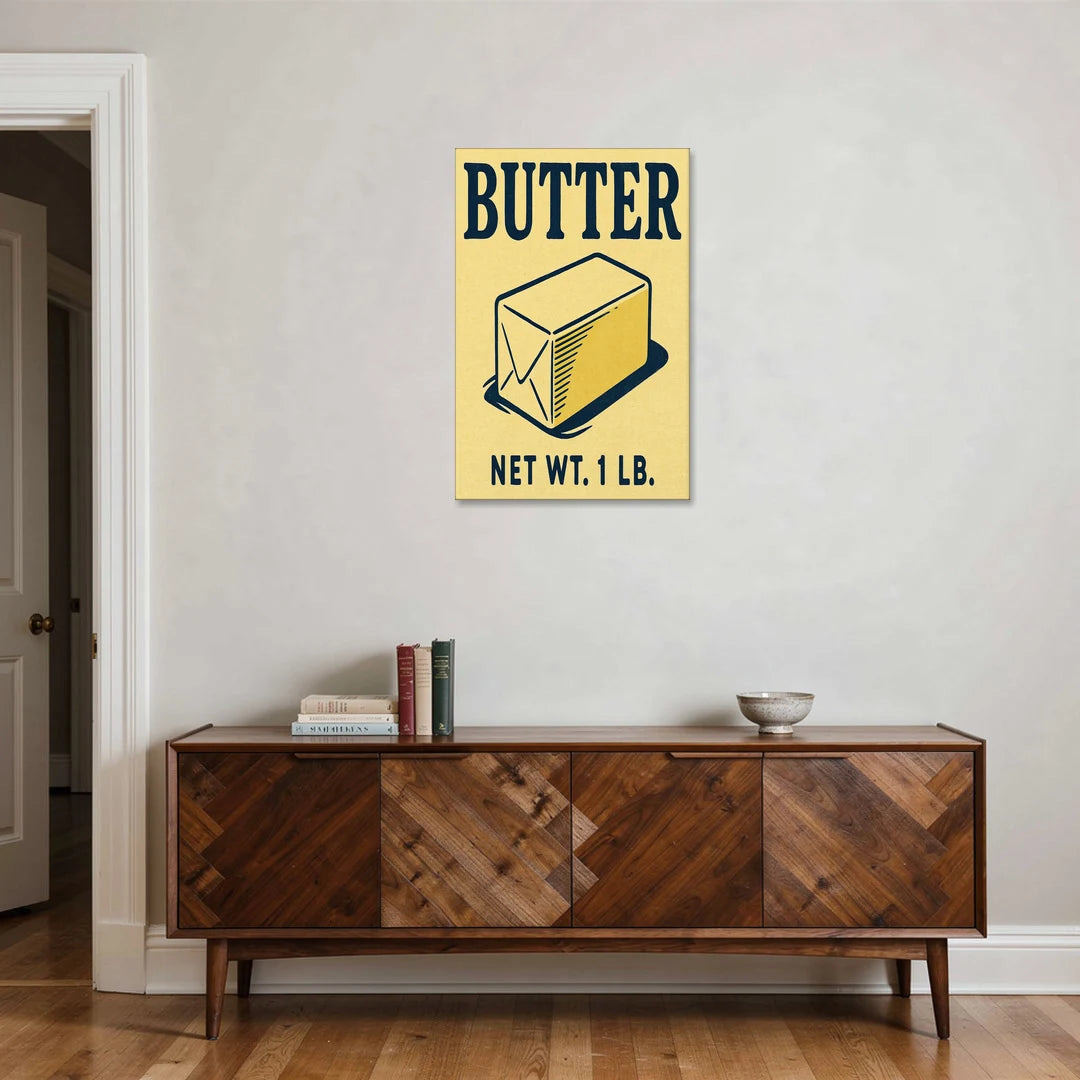 Vintage Natural Butter - Canvas Wall Art - Coffee Table - 24x36