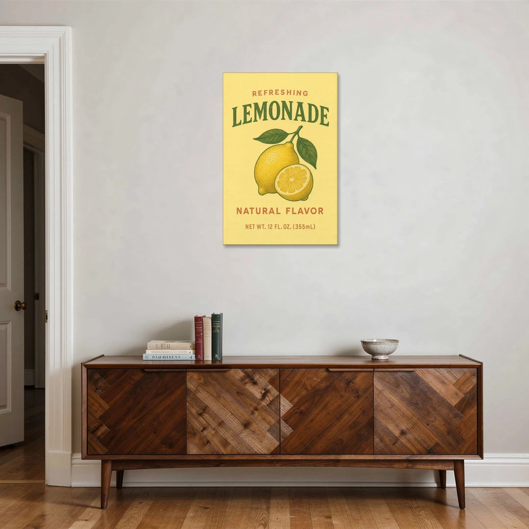 Vintage Natural Lemonade - Canvas Wall Art - Coffee Table - 24x36