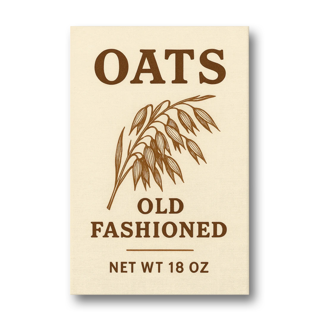 Vintage Oats Old Fashioned - Canvas Wall Art - Front