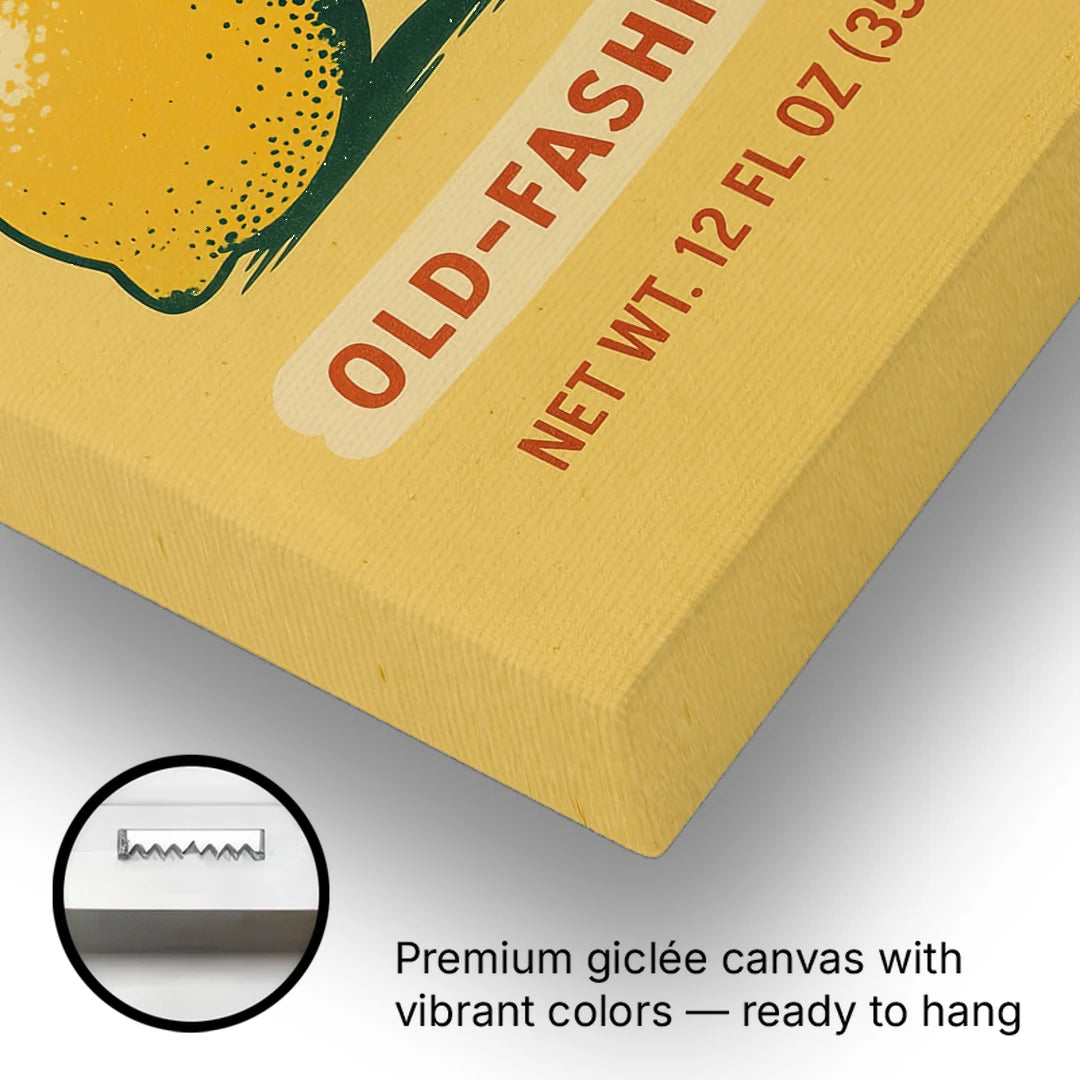 Vintage Old Fashioned Lemonade - Canvas Wall Art - Gallery Wrap Corner