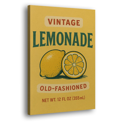 Vintage Old Fashioned Lemonade - Canvas Wall Art
