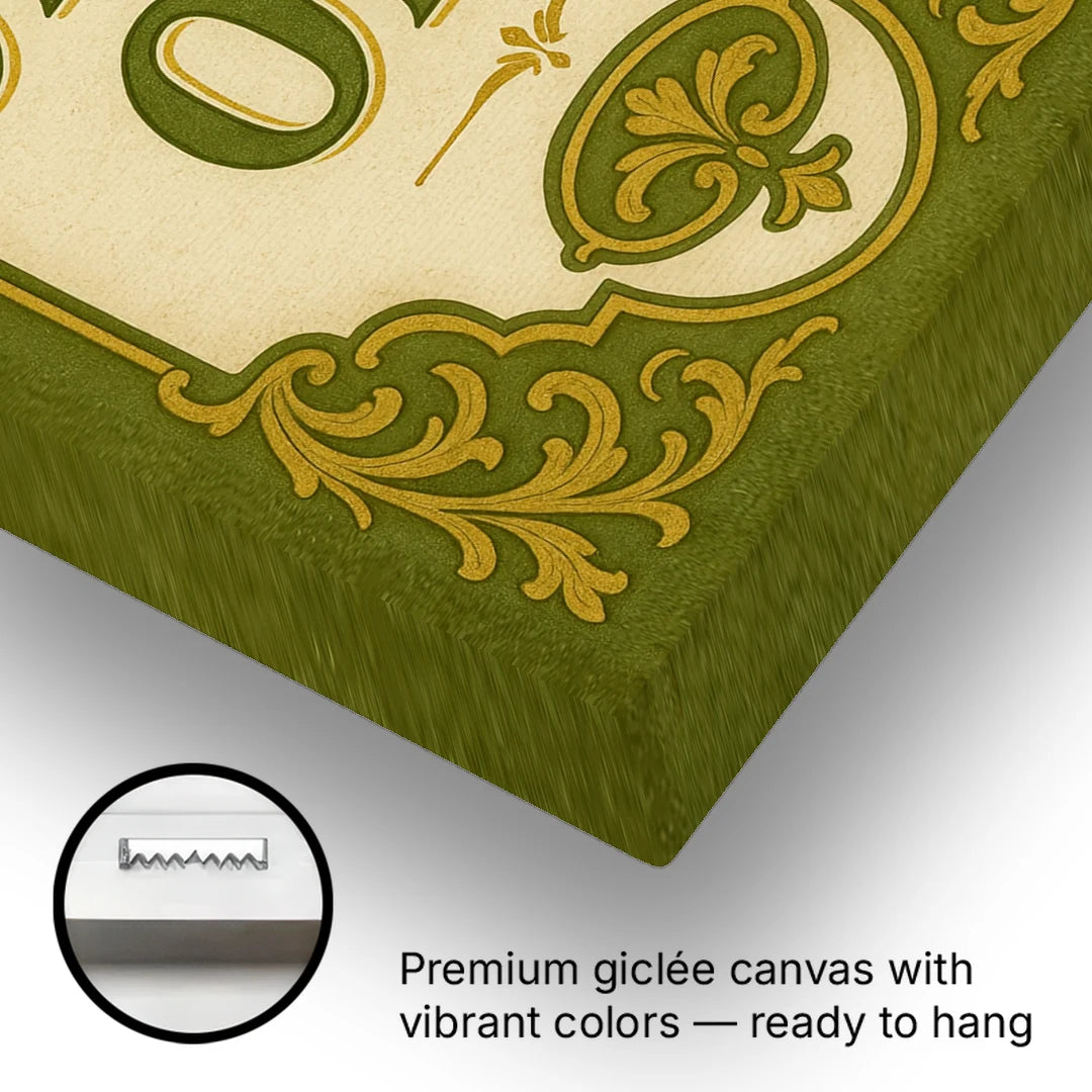 Vintage Olive Oil - Canvas Wall Art - Gallery Wrap Corner
