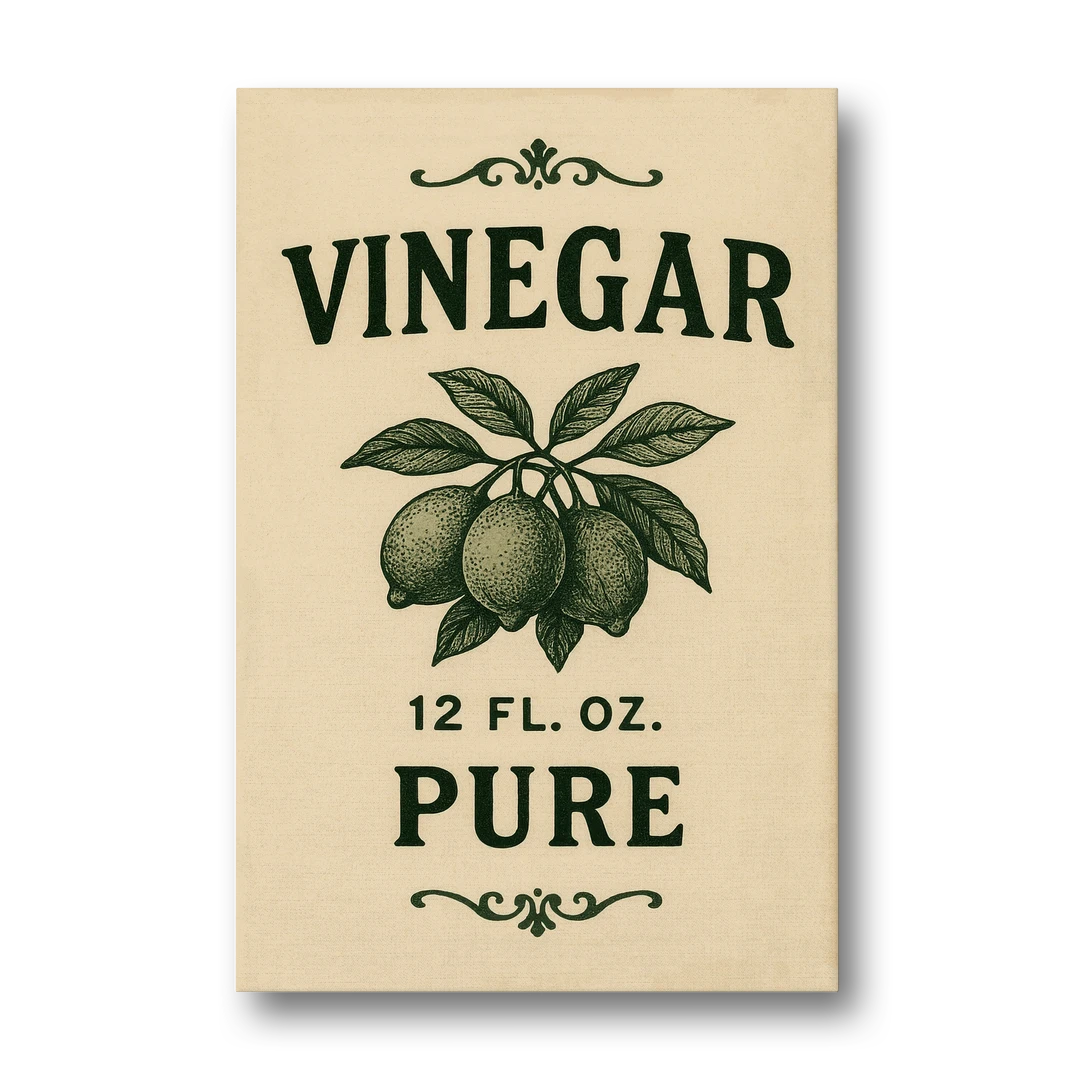 Vintage Pure Vinegar - Canvas Wall Art - Front