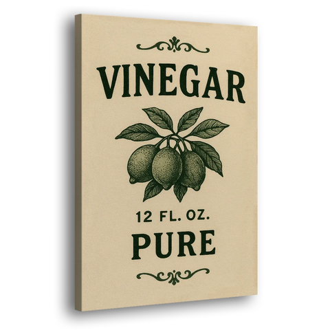 Vintage Pure Vinegar - Canvas Wall Art