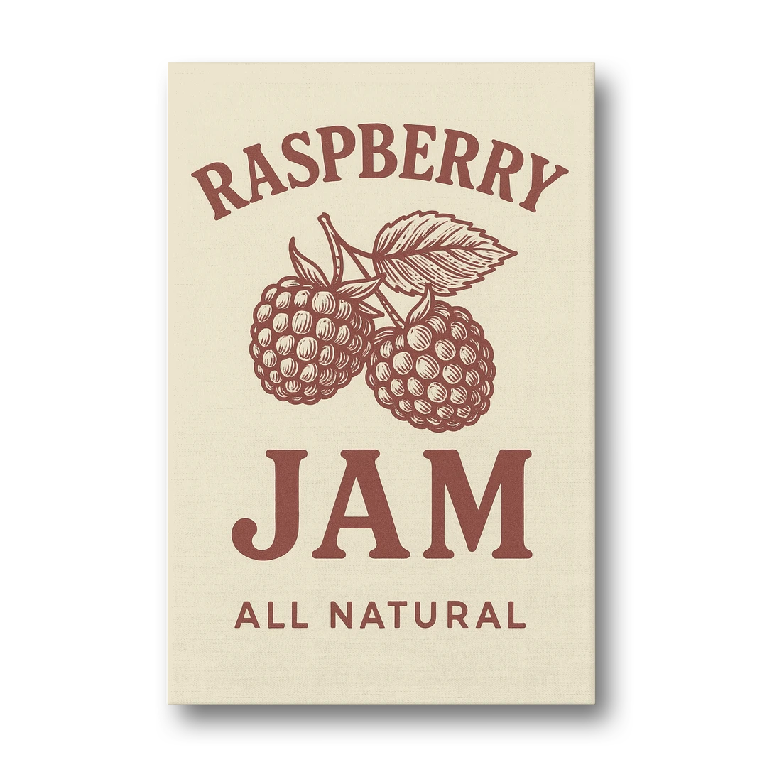 Vintage Raspberry Jam - Canvas Wall Art - Front